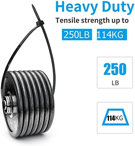 XINGO 12 inch Black Long Zip Ties Heavy Duty 400 PCS, 250LBS Ultra Strong Plastic Wire Ties, Large Cable Ties Extra Long Tie Wraps, Indoor and Outdoor UV Resistant - Image 4
