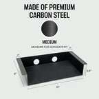 COREMINDED Under Desk Storage Shelf - Carbon Steel Under Desk Tray with Cable Management, Mountable Add-On Shelf for Table & Office Desks (13" x 8" x 2.8") - Image 2