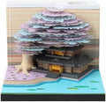 3D Memo Pad 260 Sheets Tree House Notepad with Light Kawaii Sticky Note Pad 3D Paper Carving Art Craftwork Desk Decoration Pen Holder DIY High-Grade Creative Gift,Purple by RSLIPIN