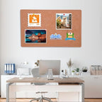 Large Cork Bulletin Board 48" x 36", Felt Pin Board, Ginger Yellow - Image 6