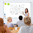 H-Qprobd Dry Erase White Board for Wall 6' x 3' Large Magnetic Whiteboard 72"x36" Aluminum Presentation Whiteboard with Long Pen Tray, 6 Markers, 2 Erasers &12 Magnets - Image 7