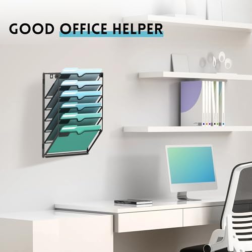 SUPEASY 6-Tier Wall File Organizer, Wall Mounted Mail Sorter, 2 Pack - Image 5