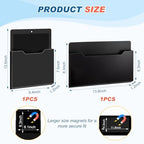 Feifeiya 2 Pcs Magnetic Pocket File Folder for Fridge, Mixed, Black - Image 2