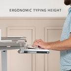 VIVO White Clamp-on 20 x 11 in Keyboard Tray, MOUNT-KB05ES-W - Image 3