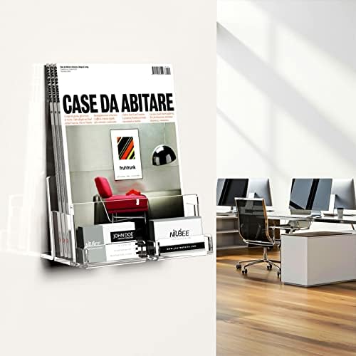 NIUBEE Acrylic Brochure Flyer Menu Pamphlet Holder Display Stand 8.5 x 11 - Image 6