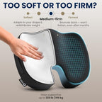 5 STARS UNITED Seat Cushion - Memory Foam Chair Cushion for Tailbone Pain Relief - Ergonomic Support for Coccyx, Sciatica & Butt - Office, Desk & Gaming Chair, Car Seat, Wheelchair, Airplane, Black - Image 6