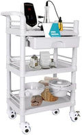 Mobile Medical Trolley Cart 3-Tier 220Lbs Utility Carts for Ultrasound by Enocreay