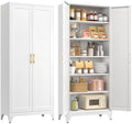 Polup 75" Pantry Cabinet, Tall Metal Storage Cabinet with Doors and Shelves by POLUP