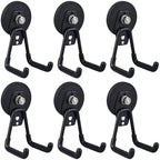 ULIBERMAGNET Heavy Duty Magnetic Garage Hook,6 Pack Strong Large Magnet Hooks for Power Drill,Garden Tools,Hose,Pegboard,Garage, Workshop,Magnetic Storage Hooks for Indoor Outdoor Hanging(Black) by ULIBERMAGNET