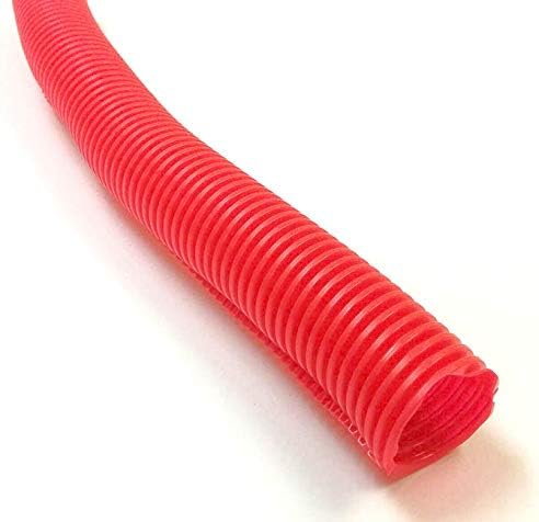 Electriduct 1/4" Split Wire Loom Tubing Polyethylene Corrugated Flexible Conduit (0.25 Inch ID) - Red- 3200 Feet by Electriduct