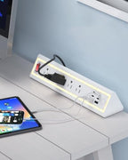 Desk Clamp Power Strip with Nightlight, 40W Fast Charging, 10FT Extension Cord, 4x20W USB-C & 2 USB Ports, 5 AC Outlets, Fits 1.69-Inch Table Edges - Image 3