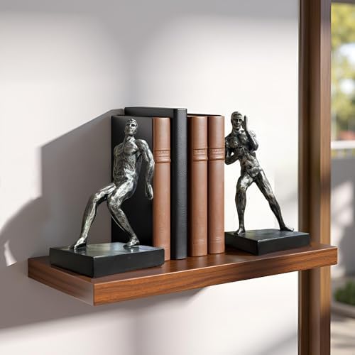 Abstract Sculpture Book Ends Decorative Bookends for Shelves, Modern Figure Bookends for Bookshelf Decor, Decorative Book Stoppers for Home Office Library - Image 5