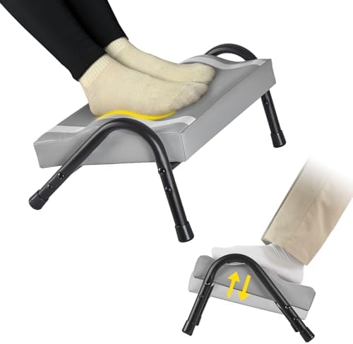 FUSLITE Ergonomic Adjustable Under Desk Foot Rest, Grey by FUSLITE