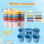 6-Pack Supply Caddy for Classroom with Handle, Macaron Multicolor - Image 6