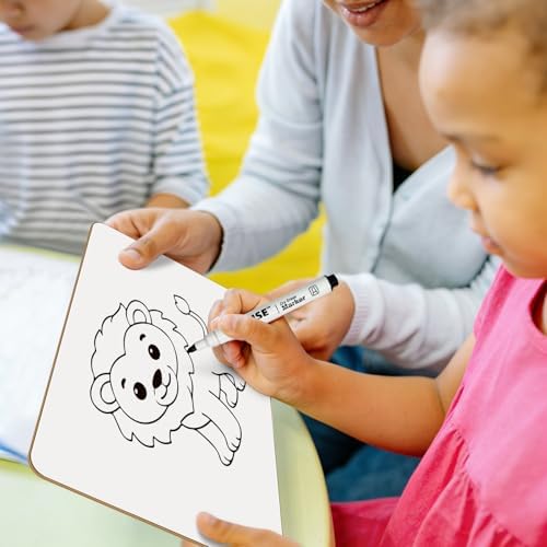 Portable Small White Board 5"x8" for Students, Personal Whiteboard Mini Lightweight Double Sided, Dry Erase Board for Kids Classroom, Individual Lapboards for Teaching with Eraser and Marker (36 Pack) - Image 2
