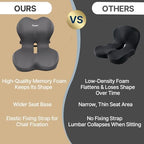 Navizam Lumbar Support Pillow for Office Chair with Memory Foam Cushion - Image 3