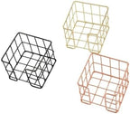 3pcs Iron Mesh Note Holder Box for Desk Organization, Gold/Black/Rose Gold - Image 7