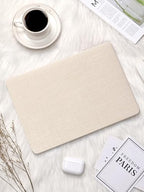 Seorsok Compatible with MacBook Pro 14inch Case 2026 2025-2021 M5 M4 M3 A3426 A3427 A3434 A3112 A3185 A3401 M2 A2779 M1 A2442,Leather Plastic Hard Shell Case&Keyboard Cover,Beige Woven No Logo Cutout - Image 4