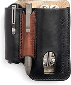 Made in USA Leather EDC Pouch | Leather Multitool Sheath/Holster for Men | Belt Clip/Pocket Organizer for Leatherman, Gerber & SOG Multitools | Knife/Multi Tool & Flashlight & Pen Holder by MainStreetForge