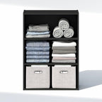 Furinno Reed Closet Organizers and Storage, 3-Tier Closet Organizer, Open Shelf Closet Storage, for Wardrobe, Bedroom, Living Room, Americano - Image 5