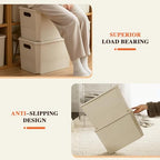 ANMINY Plastic Storage Bins Baskets with Lids, 8-Pack, 1XL+1L+2M+4S - Image 4