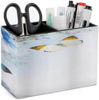 PU Leather Multi-Compartment Pen Holder Desktop Organizer Pencil Cup Storage Caddy for Office Home Supplies Wild Flowers Monarch Butterflies Lily by Unknown