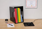 IRIS USA 4-Pack Large Desktop File Box with Open Lid, Black - Image 7