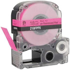 Epson LABELWORKS 218FPPX Tape - Black on Fluorescent Pink - 3/4" (18mm) by EpsonLABELWORKS