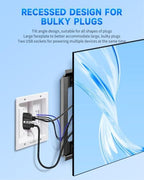 in Wall Cable Management Kit for TV, Recessed Outlet with USB, TV Cable Hider Wall Kit, Wall Cable Management for Low Voltage, TV Cord Hider for Wall Mounted TV, White - Image 3