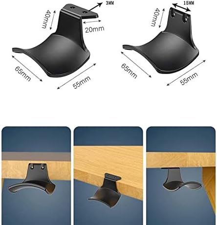Headphone Holder Headphone Bracket Hanger Under Desk Wall Mounted Headset Holder Hook Earphone Display Stand Headset Holder Stand for Universal Gaming Headset Headset Stand (Color : A3) - Image 2