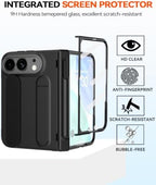 for iPhone Ultra Case with Pen Holder & Stylus & Finger Strap Black - Image 5