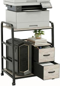Printer Stand with Storage by Zexvida