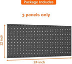 WALMANN 3 PCS 12x24 in Pegboard Panels for Wall, 36x24 in Tools Pegboard - Image 3