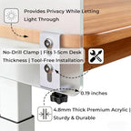 Clamp-On Acrylic Desk Privacy Panel - Image 4