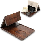 Triangle Book Holder Triangle Wooden Bookholder with Cup Stand Phone Glasses Holder Reading Valet Bookholder for Bedroom, Nightstand or Office Desk, Back to School Gift for Teacher, Book Lover by Unknown