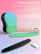 Hokafenle 2in1 Combination, Wave Keyboard Wrist Rest and Ergonomic Curvature Mouse Pad Wrist Support for Relieve Wrist Pain, Filled with Soft Cushion Memory Foam, Gradient Green - Image 6