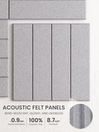 Bumusty 48" x 36" Large Cork Board Alternative, Soft Gray - Image 3