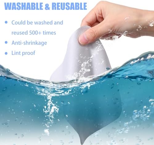 200 Pcs Suede Glasses Cleaning Cloths, 6.9x5.7 Inch Lens Cleaning Cloth for Glasses, Screens, Phones, Cameras, Reusable and Washable Grey - Image 7