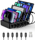 50W 6 Ports Multi Charger Station, USB Charging Dock for Multiple Devices by CREATIVEDESIGN