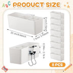 Reallnaive 8 Pcs Desk Side Storage for Classroom Back to School Desk Side Organizer Gift No Drill Holder Clamp Plastic Desks Organizer for Table Chair to Hold Pen Phone Notebook for Office Classroom - Image 5
