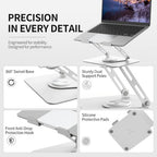 ALASHI 360° Rotating Laptop Stand, Multi-Angle, 10-17", White - Image 4