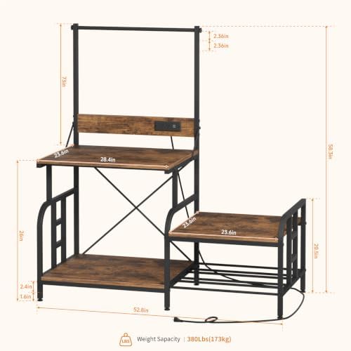 3D Printer Stand with Filament Storage Rack, Power Outlet, Spool Holder - Image 2