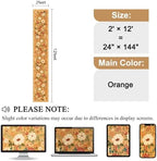 DUKINO 2x12 Washable Runner Rug, Non Slip Long Kitchen Runner Rug, Orange - Image 2