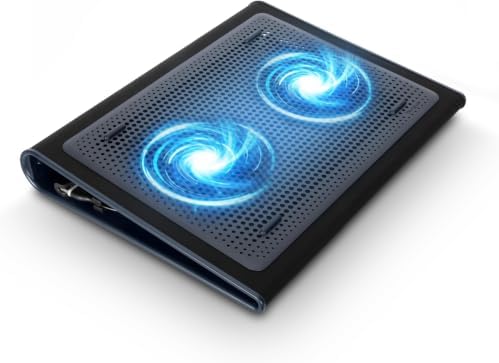 Targus 17 Inch Dual Fan Lap Chill Mat - Soft Neoprene Laptop Cooling Pad for Heat Protection,Fits Most 17" Laptops and Smaller - USB-A Connected Dual Fans for Heat Dispersion (AWE55US),(Pack of 8) by Targus
