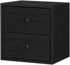 FUSUNBAO Magic DIY Cube Storage Organizer Stackable Cubes for Home Books Clothes Toy-Modular Cubby Storage System-Office Cubical-Bookcase Closet (Black, Drawer Cube) by FUSUNBAO