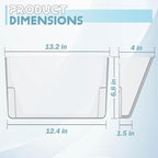 Gawerk Single Pocke Wall Mount File Holder Organizer (Clear, 8 Pack) - Image 2
