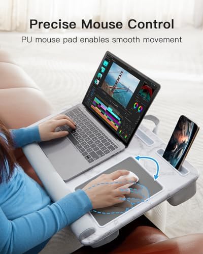 HUANUO Lap Desk - Fits up to 17 inches Laptop Desk, Marbling - Image 4