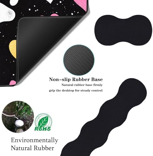 Keyboard Wrist Rest+Mouse Wrist Pad+Desk Pad Set,Memory Foam Ergonomic Easy Typing Pain Relief for Computer Laptop Office Home - Cute Colorful Dog Paws Pattern - Image 5