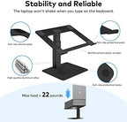 Laptop Stand for Desk, Ergonomic Aluminum Laptop Stand Adjustable Height from 7-15", Sitting and Standing Laptop Riser for 10-17" Notebook - Image 5