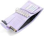 Moterm Pocket Luxe Rings Planner - Genuine Leather Binder Organizer (30mm Ring, Pebbled-Lavender) - Image 5